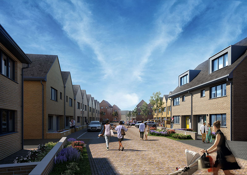 Artist's impression of low-rise housing (Image: Broadway Malyan)